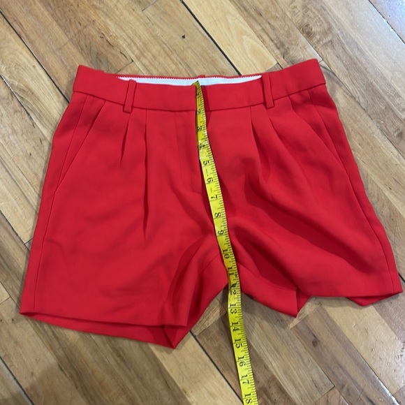 J CREW Pleated Crepe Short Size 0 City Fit Red - Picture 5 of 8
